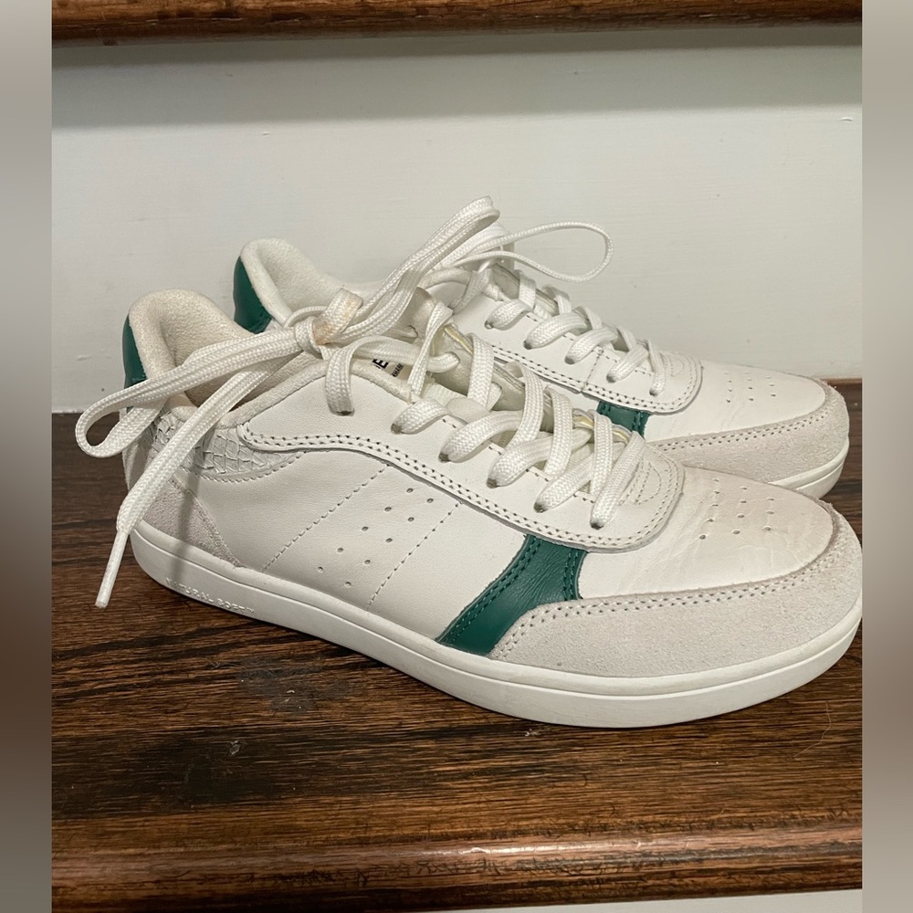 White and Green Sneakers